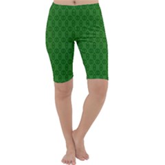 Green Seed Polka Cropped Leggings  by Mariart