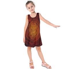 High Res Nostars Orange Gold Kids  Sleeveless Dress by Mariart