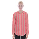 Line Red Grey Vertical Womens Long Sleeve Shirt View1