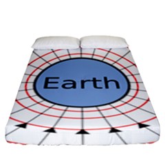 Magnetik Earth s Gravitational Line Triangle Fitted Sheet (king Size) by Mariart