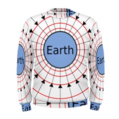 Magnetik Earth s Gravitational Line Triangle Men s Sweatshirt by Mariart