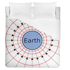 Magnetik Earth s Gravitational Line Triangle Duvet Cover (queen Size) by Mariart