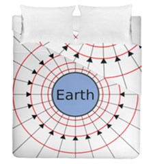 Magnetik Earth s Gravitational Line Triangle Duvet Cover Double Side (queen Size) by Mariart