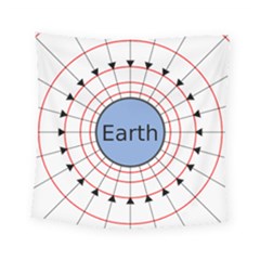 Magnetik Earth s Gravitational Line Triangle Square Tapestry (small) by Mariart