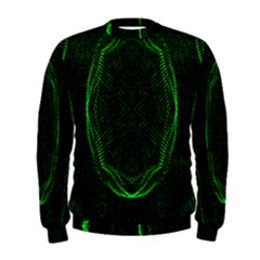 Green Foam Waves Polygon Animation Kaleida Motion Men s Sweatshirt by Mariart