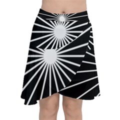 Ray White Black Line Space Chiffon Wrap by Mariart