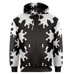 Snowflakes Black Men s Pullover Hoodie