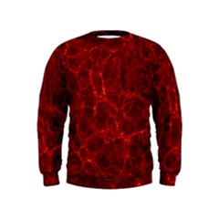 Simulation Red Water Waves Light Kids  Sweatshirt by Mariart