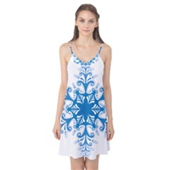 Snowflakes Blue Flower Camis Nightgown by Mariart