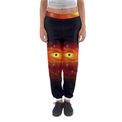 Space Galaxy Black Sun Women s Jogger Sweatpants by Mariart