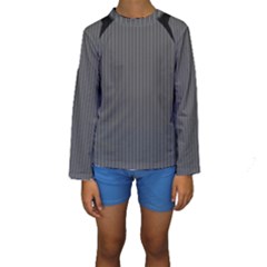 Space Line Grey Black Kids  Long Sleeve Swimwear by Mariart