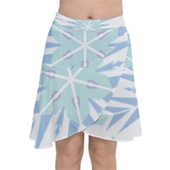 Snowflakes Star Blue Triangle Chiffon Wrap by Mariart