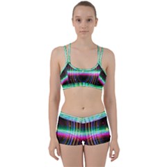 Spectrum Space Line Rainbow Hole Women s Sports Set