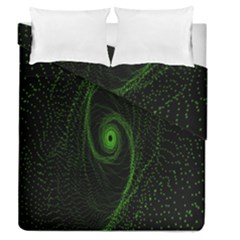 Space Green Hypnotizing Tunnel Animation Hole Polka Green Duvet Cover Double Side (queen Size) by Mariart