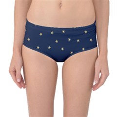 Navy/gold Stars Mid-waist Bikini Bottoms by Colorfulart23