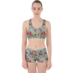 Flower Fruit Star Polka Rainbow Rose Work It Out Sports Bra Set by Mariart