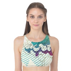 Flower Rose Purple Sunflower Lotus Tank Bikini Top by Mariart