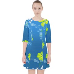 Flower Shamrock Green Blue Sexy Pocket Dress by Mariart