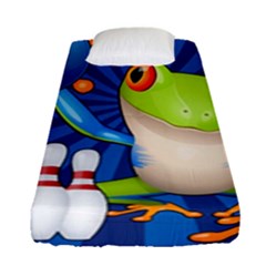 Tree Frog Bowling Fitted Sheet (single Size) by crcustomgifts