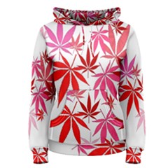 Marijuana Cannabis Rainbow Pink Love Heart Women s Pullover Hoodie by Mariart