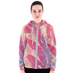 Marijuana Heart Cannabis Rainbow Pink Cloud Women s Zipper Hoodie by Mariart