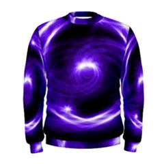 Purple Black Star Neon Light Space Galaxy Men s Sweatshirt by Mariart