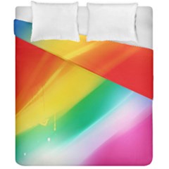 Red Yellow White Pink Green Blue Rainbow Color Mix Duvet Cover Double Side (california King Size) by Mariart