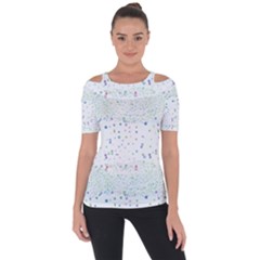 Spot Polka Dots Blue Pink Sexy Short Sleeve Top