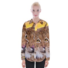 Tiger Beetle Lion Tiger Animals Womens Long Sleeve Shirt