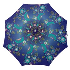 Flower Blue Floral Sunflower Star Polka Dots Sexy Straight Umbrellas by Mariart