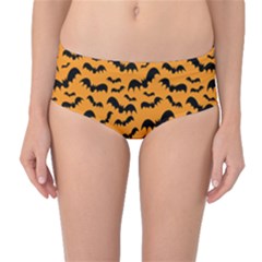 Pattern Halloween Bats  Icreate Mid-waist Bikini Bottoms by iCreate