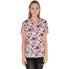 Peace Love America Icreate Scrub Top