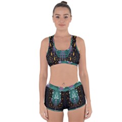 Temple Of Yoga In Light Peace And Human Namaste Style Racerback Boyleg Bikini Set by pepitasart