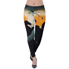 Headless Horseman Velvet Leggings by Valentinaart