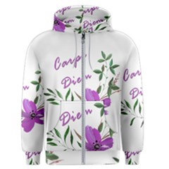 Carpe Diem  Men s Zipper Hoodie by Valentinaart