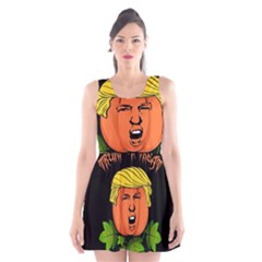 Trump Or Treat  Scoop Neck Skater Dress by Valentinaart