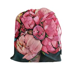 Beautiful Peonies Drawstring Pouches (xxl) by NouveauDesign