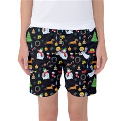 Christmas Pattern Women s Basketball Shorts by Valentinaart