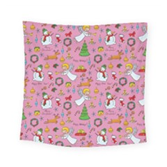 Christmas Pattern Square Tapestry (small) by Valentinaart