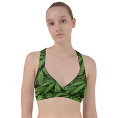 Marijuana Plants Pattern Sweetheart Sports Bra