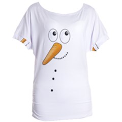 Cute Snowman Women s Oversized Tee