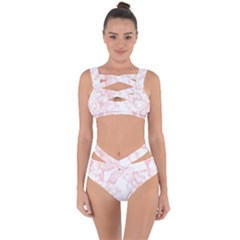 Vintage Pink Floral Bandaged Up Bikini Set  by NouveauDesign