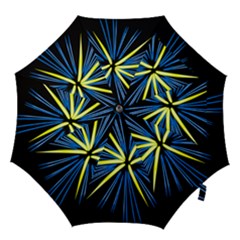 Fireworks Blue Green Black Happy New Year Hook Handle Umbrellas (medium)