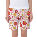 Wreaths Flower Floral Sexy Red Sunflower Star Rose Women s Basketball Shorts View1