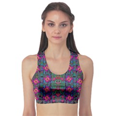 Flowers From Paradise Colors And Star Rain Sports Bra by pepitasart