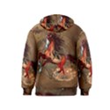 Awesome Horse  With Skull In Red Colors Kids  Zipper Hoodie View2