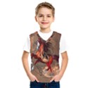 Awesome Horse  With Skull In Red Colors Kids  SportsWear View1