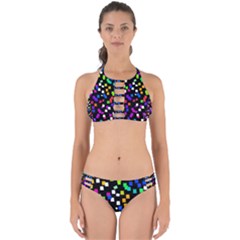 Colorful Rectangles On A Black Background                                Perfectly Cut Out Bikini Set