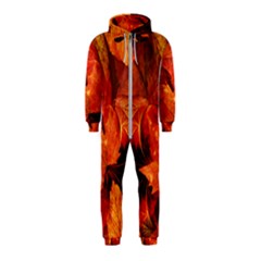 Ablaze With Beautiful Fractal Fall Colors Hooded Jumpsuit (kids) by jayaprime