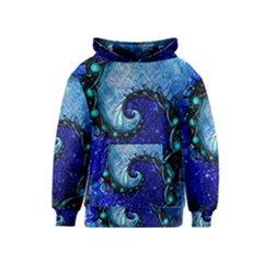 Nocturne Of Scorpio, A Fractal Spiral Painting Kids  Pullover Hoodie